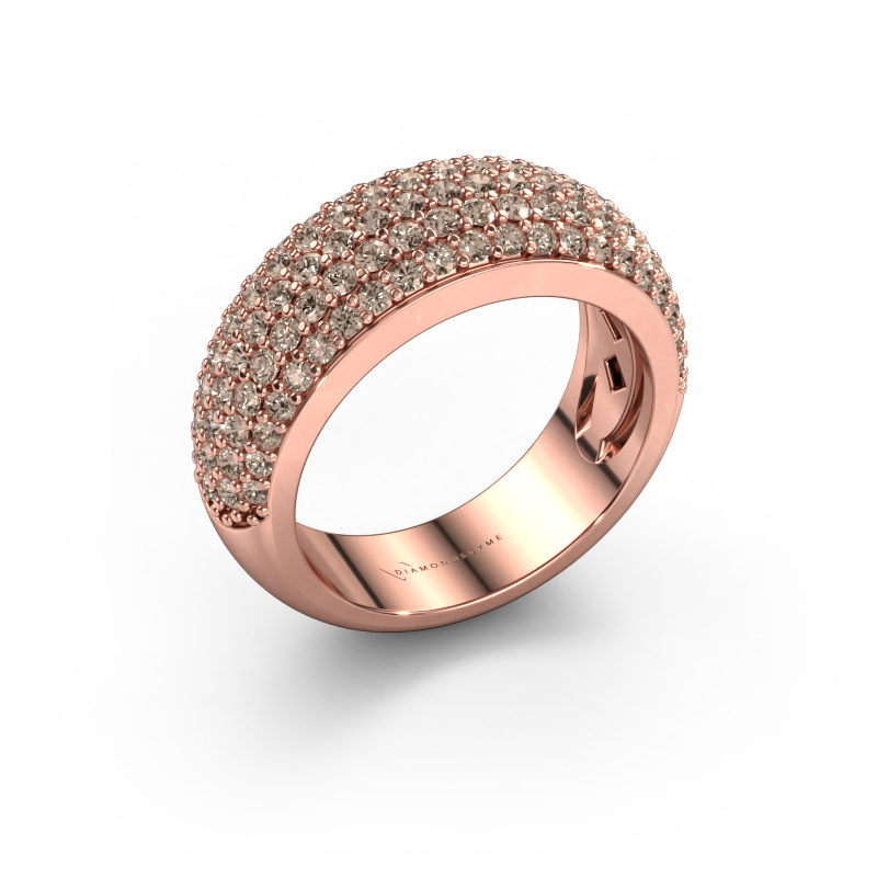 Bild von Ring Cristy 585 Roségold Braun Diamant 1.425 crt