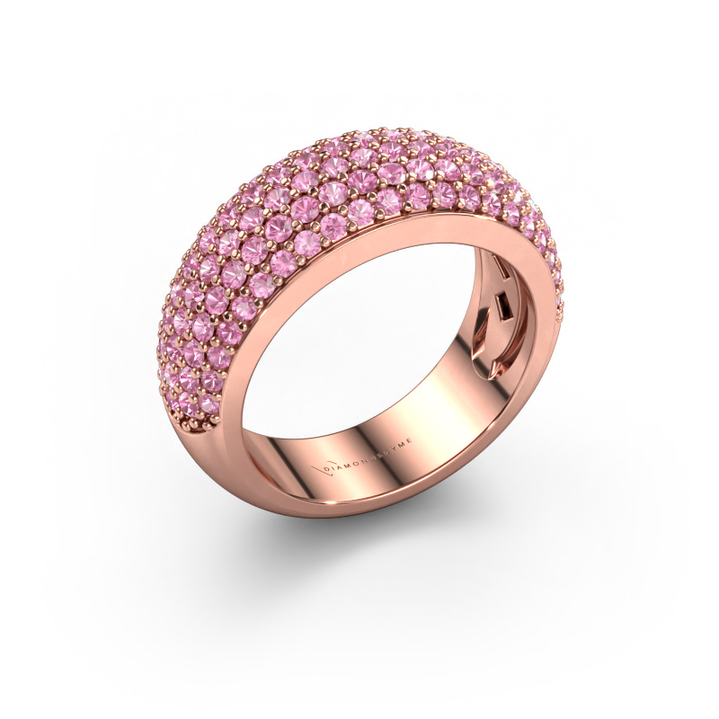 Image of Ring Cristy 585 rose gold Pink sapphire 1.2 mm