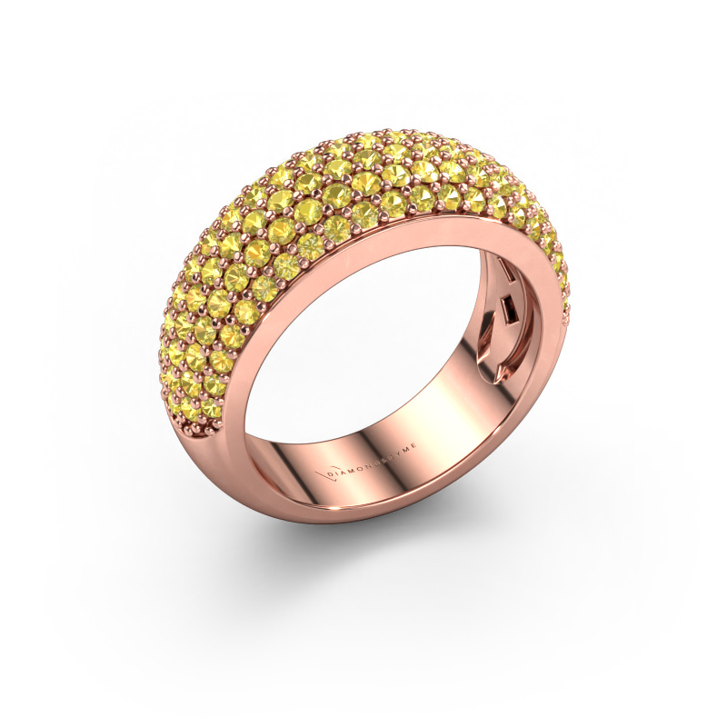 Image de Bague Cristy 585 or rose Saphir jaune 1.2 mm