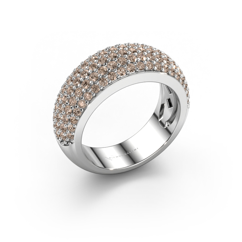 Bild von Ring Cristy 950 Platin Braun Diamant 1.425 crt