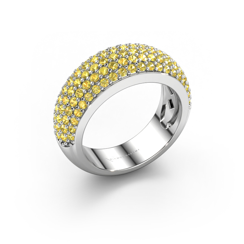 Image of Ring Cristy 950 platinum Yellow sapphire 1.2 mm