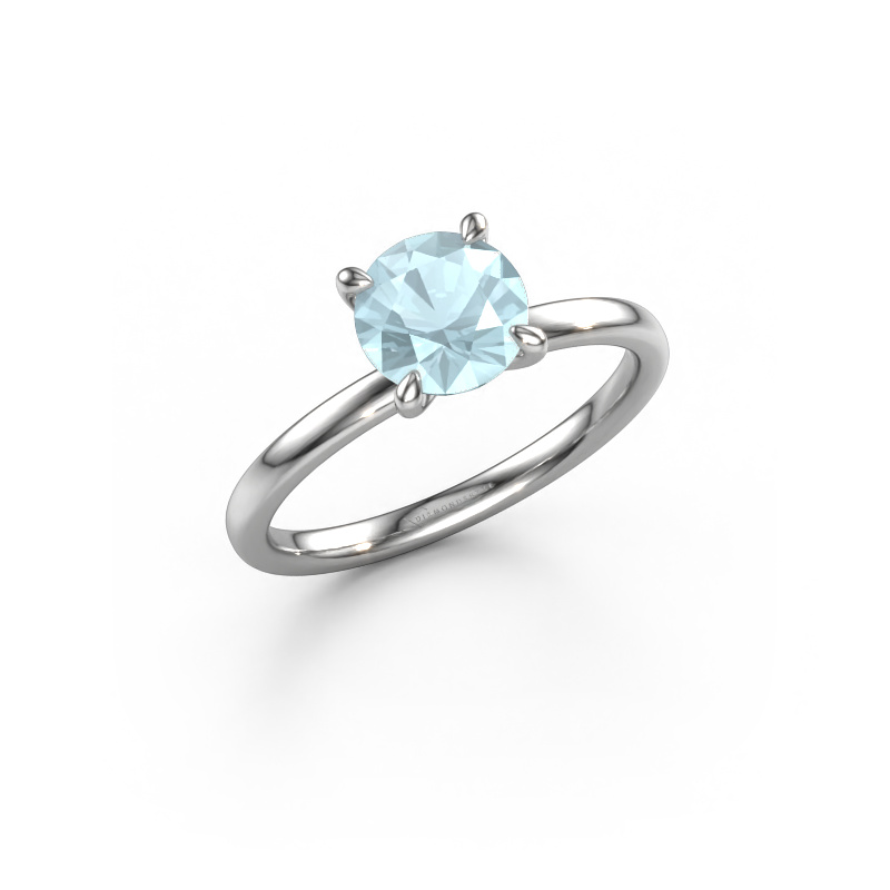 Bild von Verlobungsring Crystal RND 1 950 Platin Aquamarin 6.8 mm