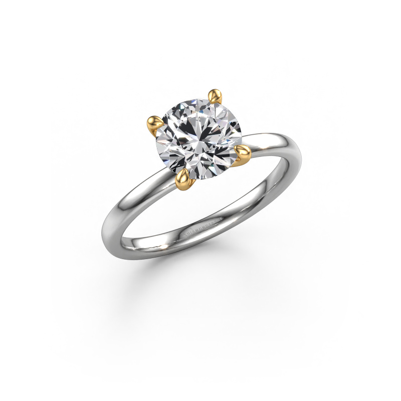 Bild von Verlobungsring Crystal RND 1 585 Weißgold Diamant 1.50 crt