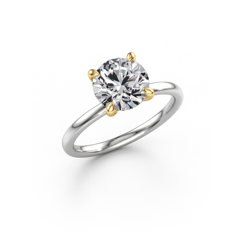 Afbeelding van Verlovingsring Crystal RND 1 585 witgoud Diamant 2.00 crt