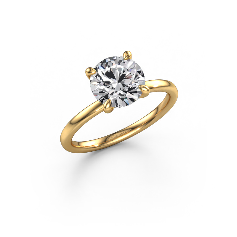 Image of Engagement ring Crystal RND 1 585 gold Diamond 2.00 crt