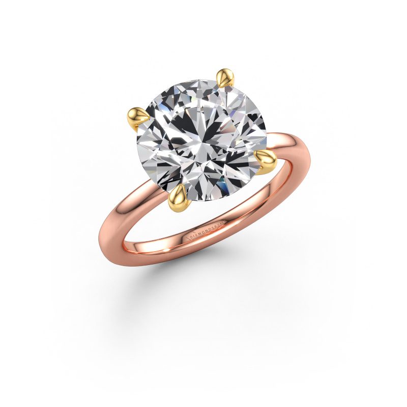 Afbeelding van Verlovingsring Crystal RND 1 585 rosé goud Lab-grown diamant 5.00 crt