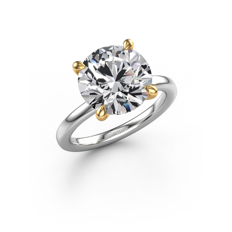 Afbeelding van Verlovingsring Crystal RND 1 585 witgoud Lab-grown diamant 5.00 crt