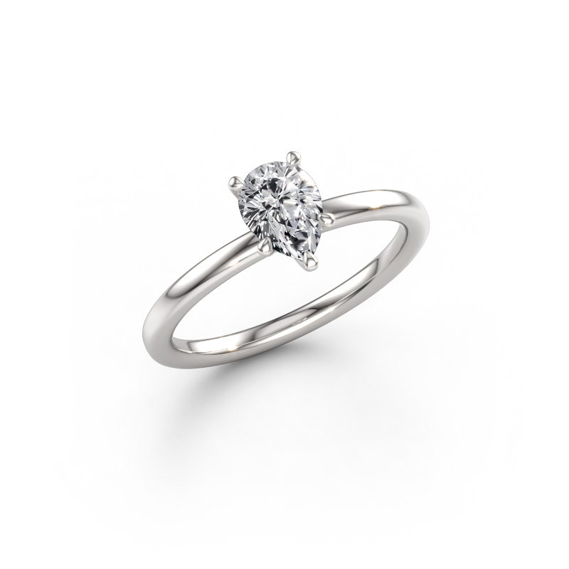 Immagine di Anello di fidanzamento Crystal PER 1 585 oro bianco Diamante lab grown 0.65 crt