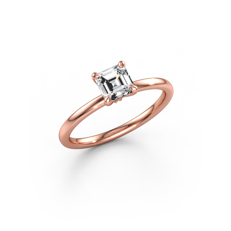 Immagine di Anello di fidanzamento Crystal ASSC 1 585 oro rosa Diamante 0.75 crt