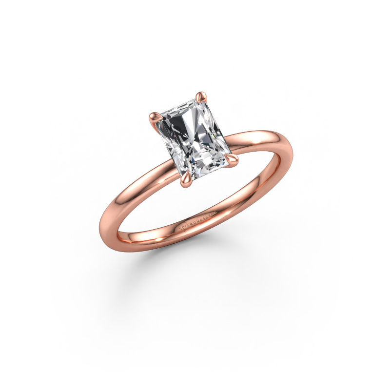 Immagine di Anello di fidanzamento Crystal RAD 1 585 oro rosa Diamante lab grown 1.00 crt