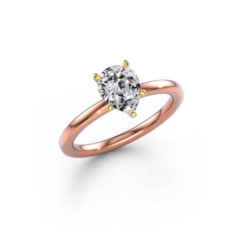 Image of Engagement ring Crystal PER 1 585 rose gold Lab grown diamond 1.00 crt