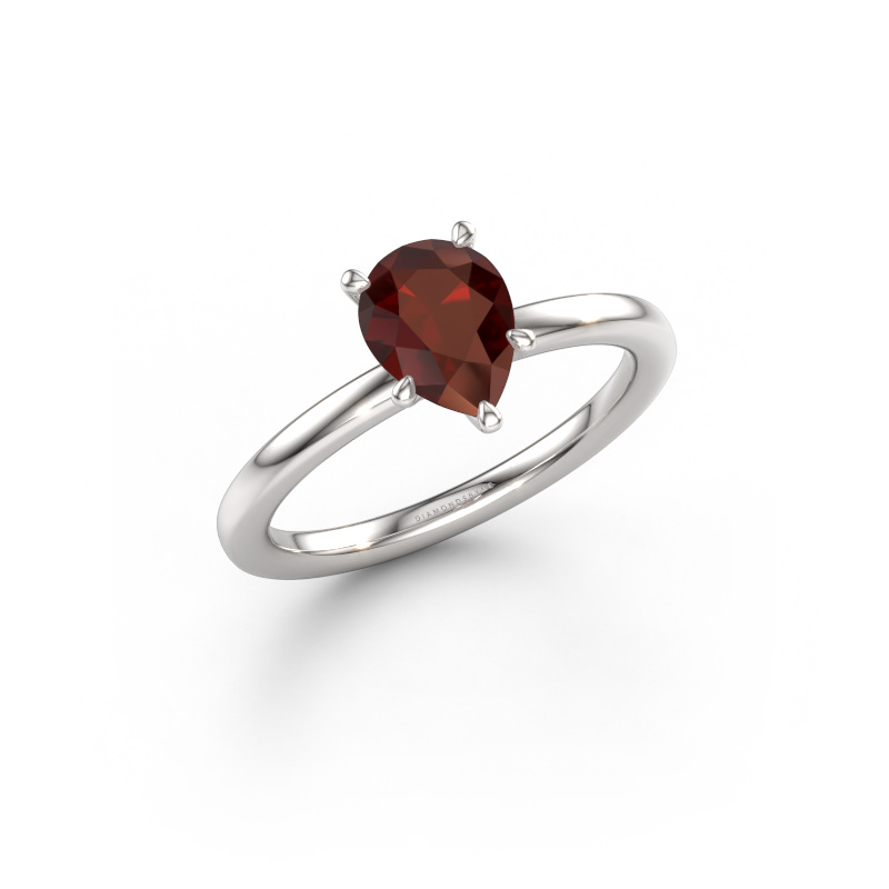Bild von Verlobungsring Crystal PER 1 950 Platin Granat 8x6 mm