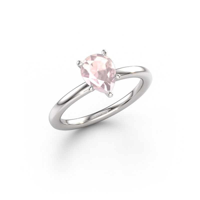 Bild av Förlovningsring Crystal PER 1 950 platina Champagnefärgad morganit 8x6 mm
