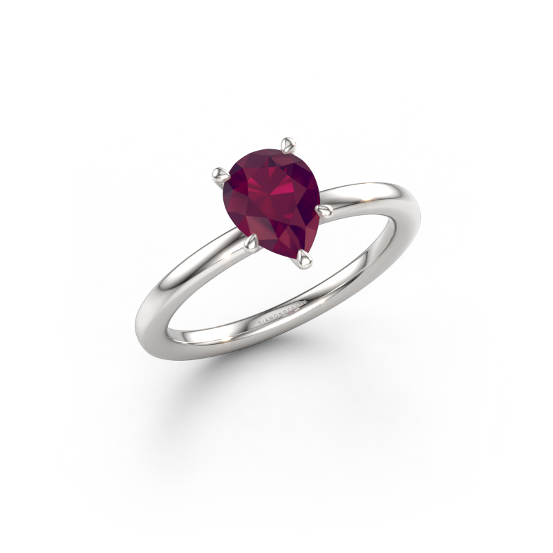Immagine di Anello di fidanzamento Crystal PER 1 950 platino Rodolite 8x6 mm