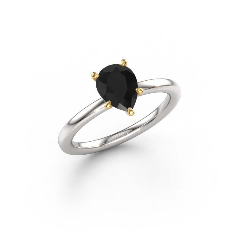 Bild von Verlobungsring Crystal PER 1 585 Weißgold Schwarz Diamant 1.25 crt
