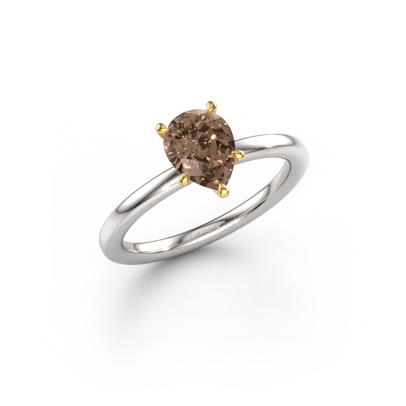 Bild von Verlobungsring Crystal PER 1 585 Weißgold Braun Diamant 1.00 crt