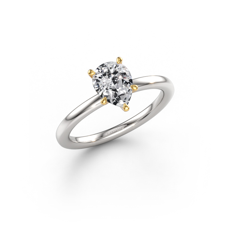 Image de Bague de fiançailles Crystal PER 1 585 or blanc Diamant 1.00 crt