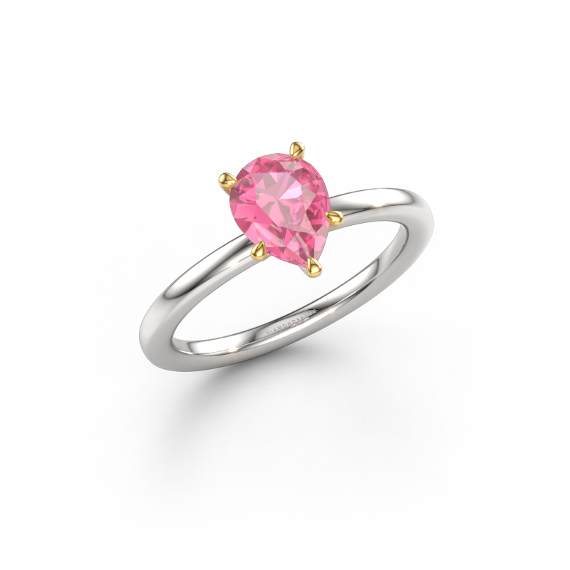 Bild von Verlobungsring Crystal PER 1 585 Weißgold Pink Saphir 8x6 mm