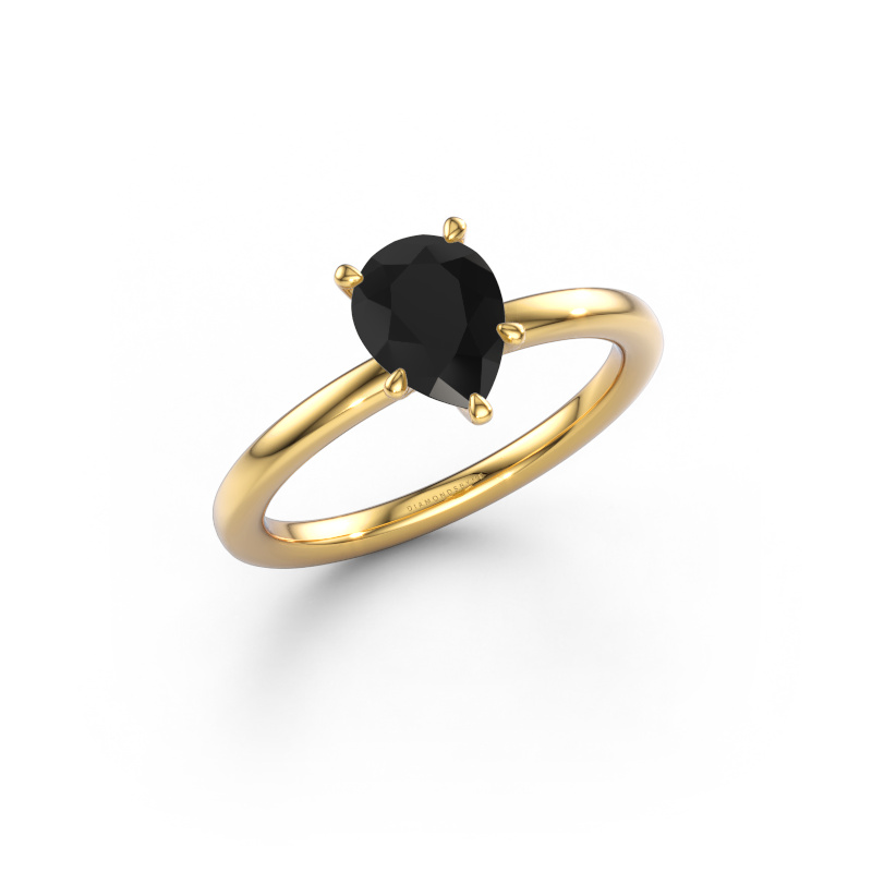 Bild von Verlobungsring Crystal PER 1 585 Gold Schwarz Diamant 1.25 crt