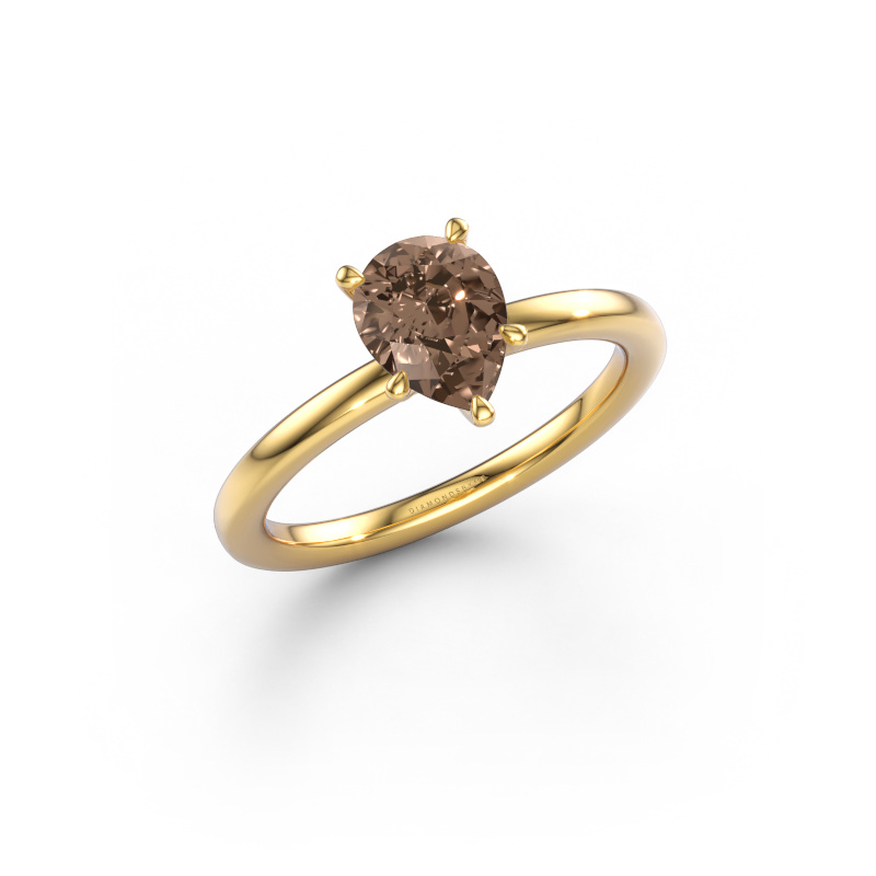 Image de Bague de fiançailles Crystal PER 1 585 or jaune Diamant brun 1.00 crt