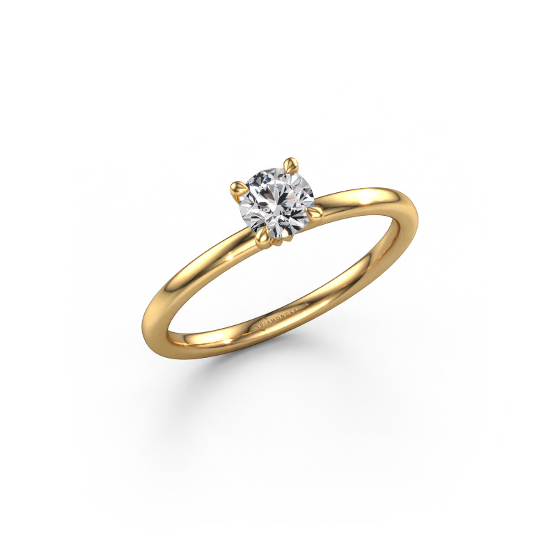 Image of Engagement ring Crystal RND 1 585 gold Diamond 0.40 crt
