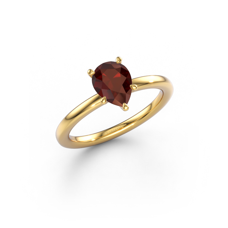 Bild von Verlobungsring Crystal PER 1 585 Gold Granat 8x6 mm