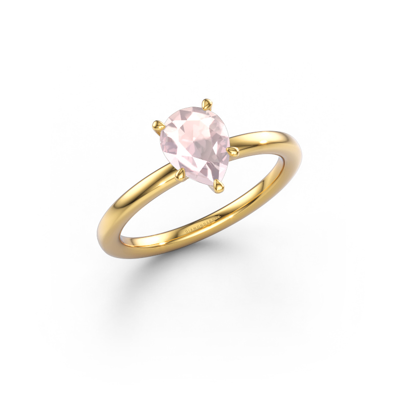 Immagine di Anello di fidanzamento Crystal PER 1 585 oro Morganite champagne 8x6 mm