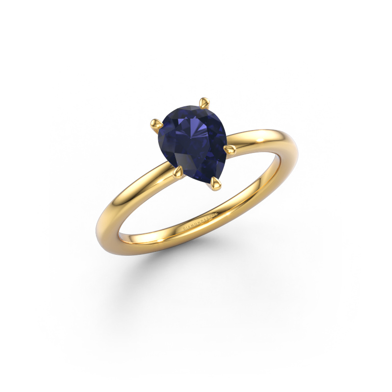 Bild von Verlobungsring Crystal PER 1 585 Gold Saphir 8x6 mm