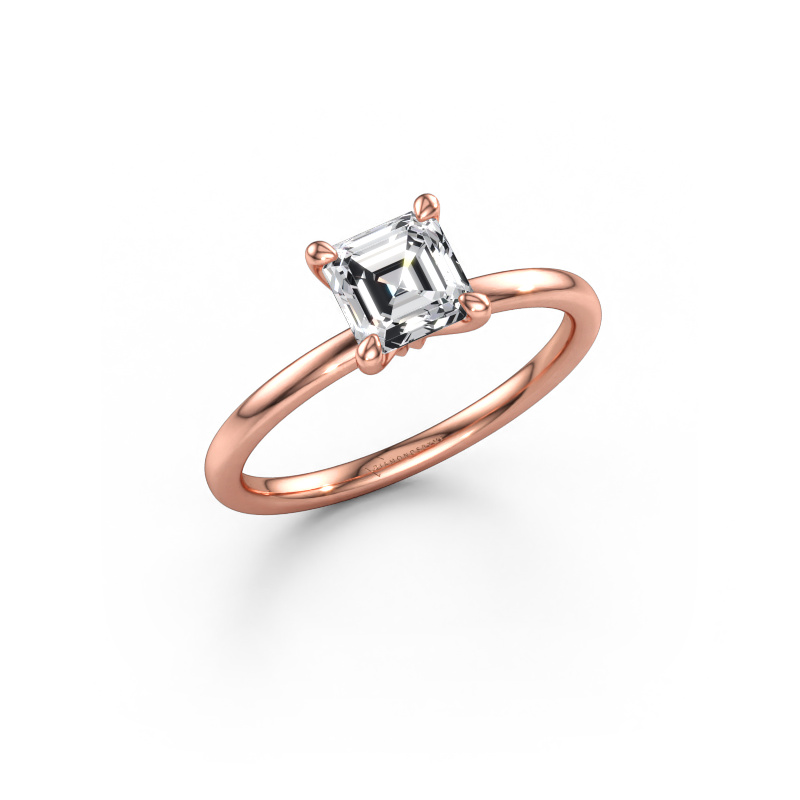 Immagine di Anello di fidanzamento Crystal ASSC 1 585 oro rosa Diamante 1.00 crt