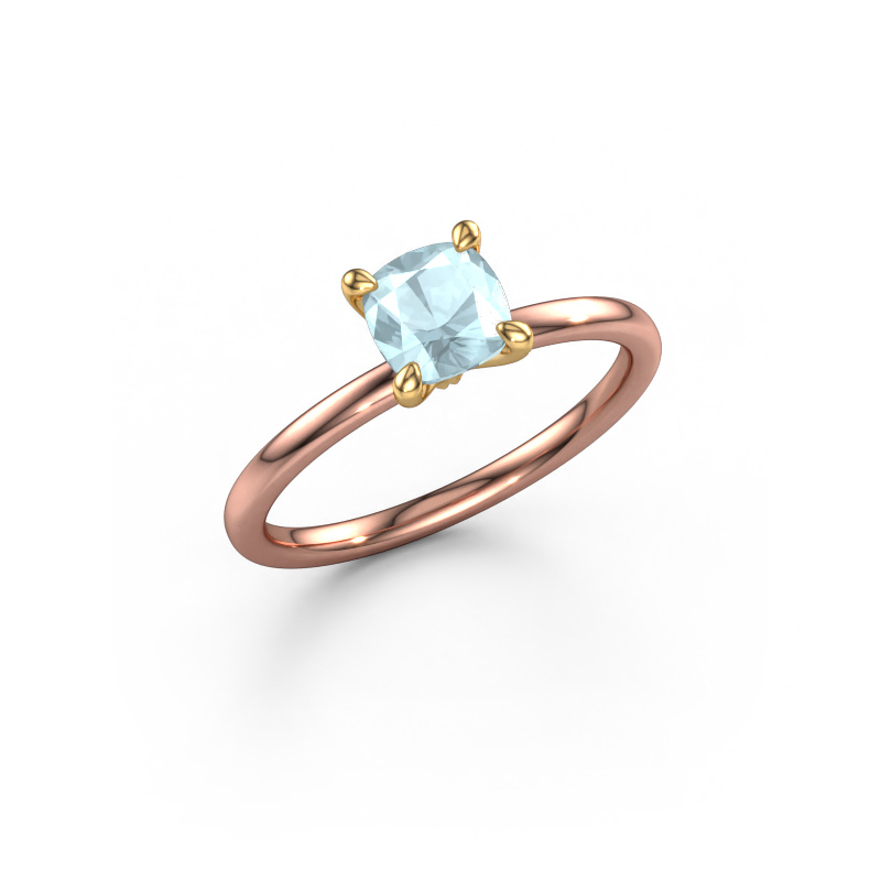 Bild von Verlobungsring Crystal CUS 1 585 Roségold Aquamarin 5.5 mm
