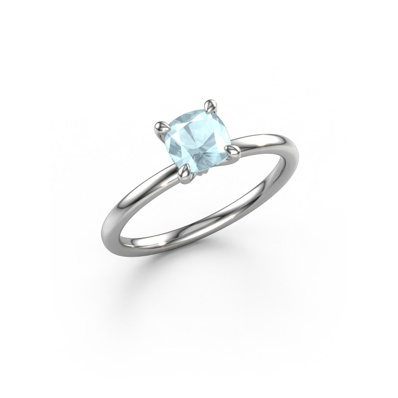 Image of Engagement ring Crystal CUS 1 950 platinum Aquamarine 5.5 mm