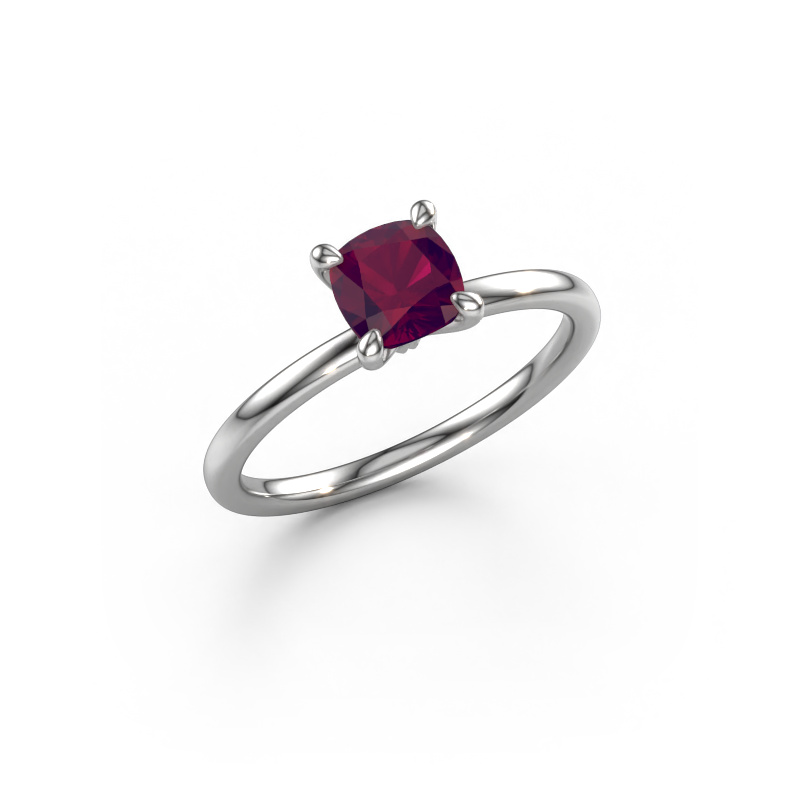 Image of Engagement ring Crystal CUS 1 950 platinum Rhodolite 5.5 mm