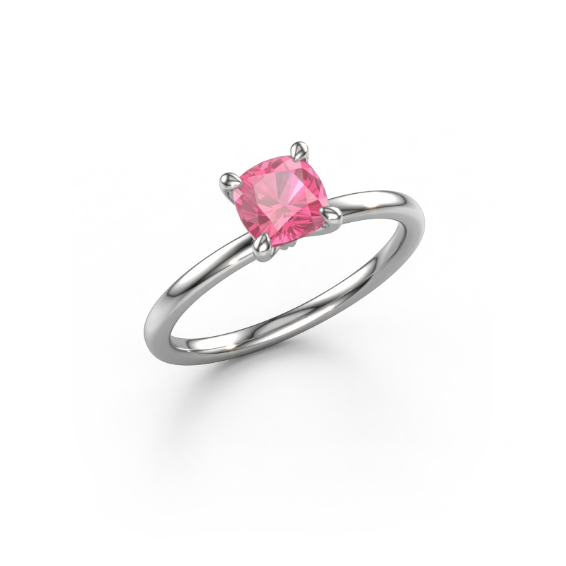 Image of Engagement ring Crystal CUS 1 950 platinum Pink sapphire 5.5 mm
