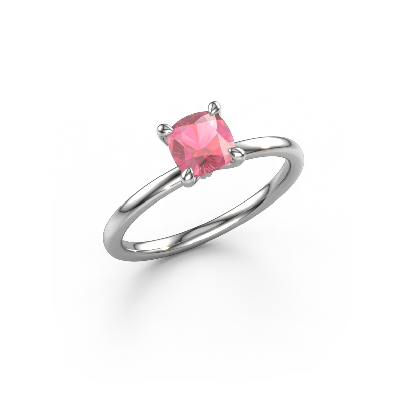Image of Engagement ring Crystal CUS 1 950 platinum Tourmaline pink 5.5 mm