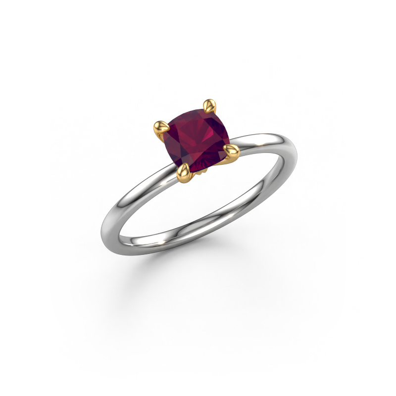 Image de Bague de fiançailles Crystal CUS 1 585 or blanc Rhodolite 5.5 mm