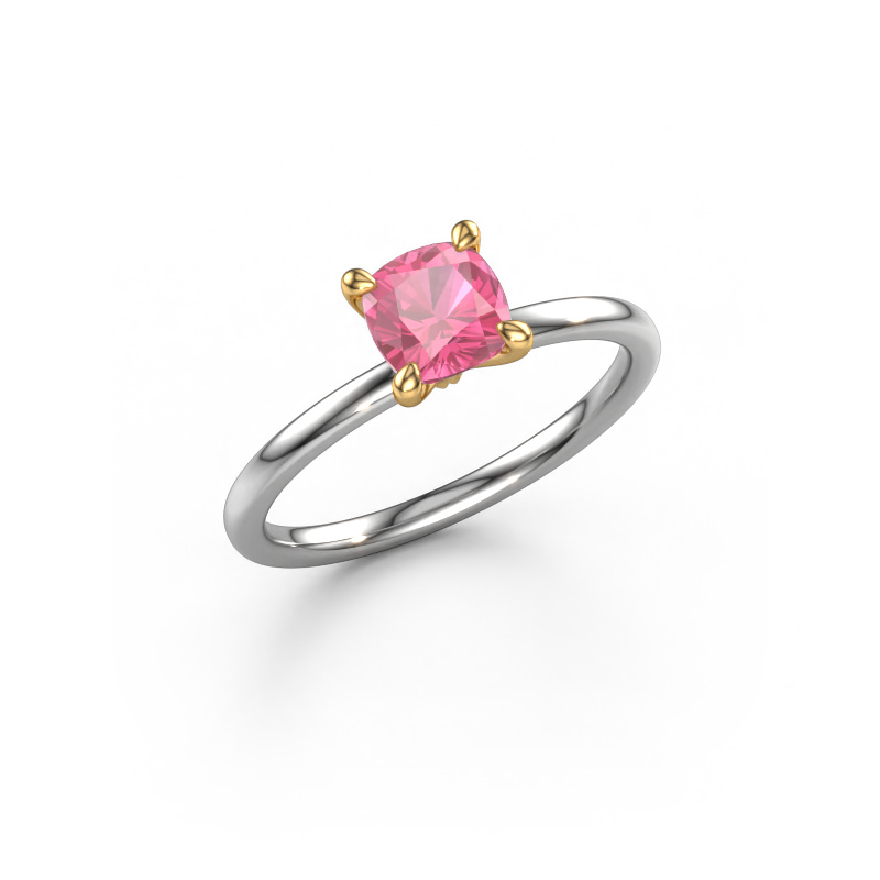 Image of Engagement ring Crystal CUS 1 585 white gold Pink sapphire 5.5 mm