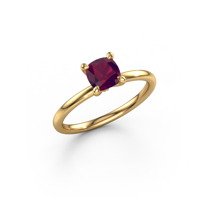 Image of Engagement ring Crystal CUS 1 585 gold Rhodolite 5.5 mm
