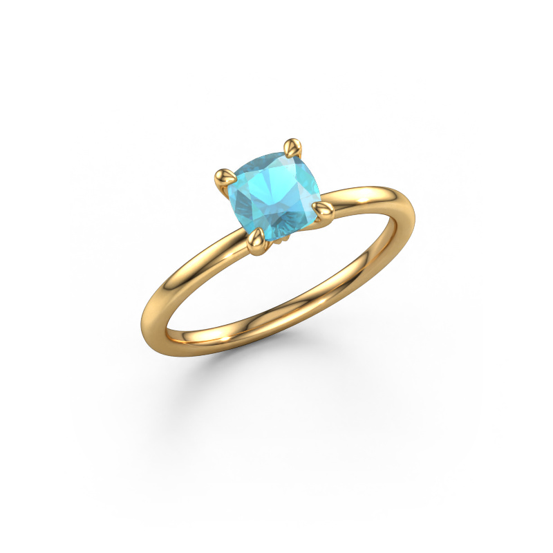 Bild von Verlobungsring Crystal CUS 1 585 Gold Blau Topas 5.5 mm