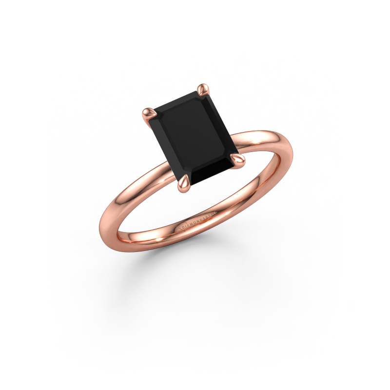 Bild av Förlovningsring Crystal EME 1 585 roséguld Svart diamant 2.10 crt