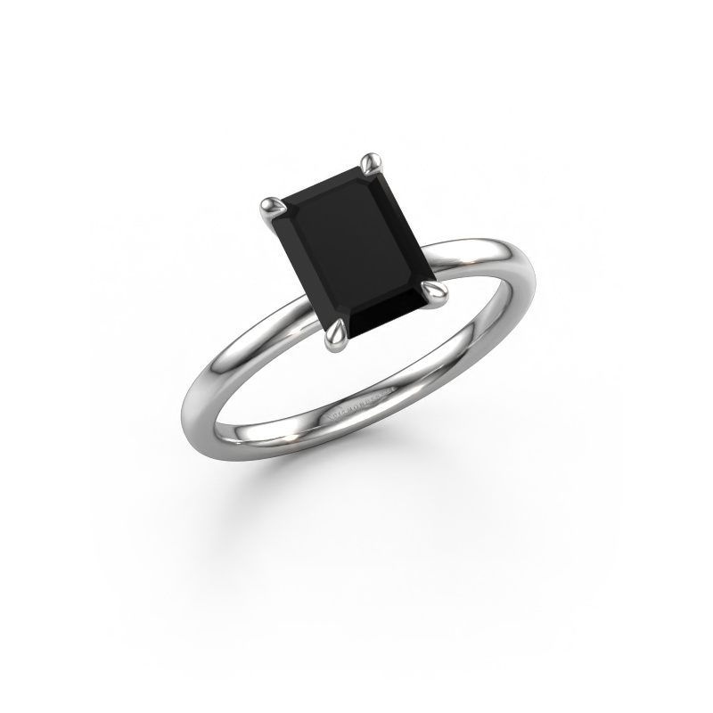 Image de Bague de fiançailles Crystal EME 1 950 platine Diamant noir 2.10 crt