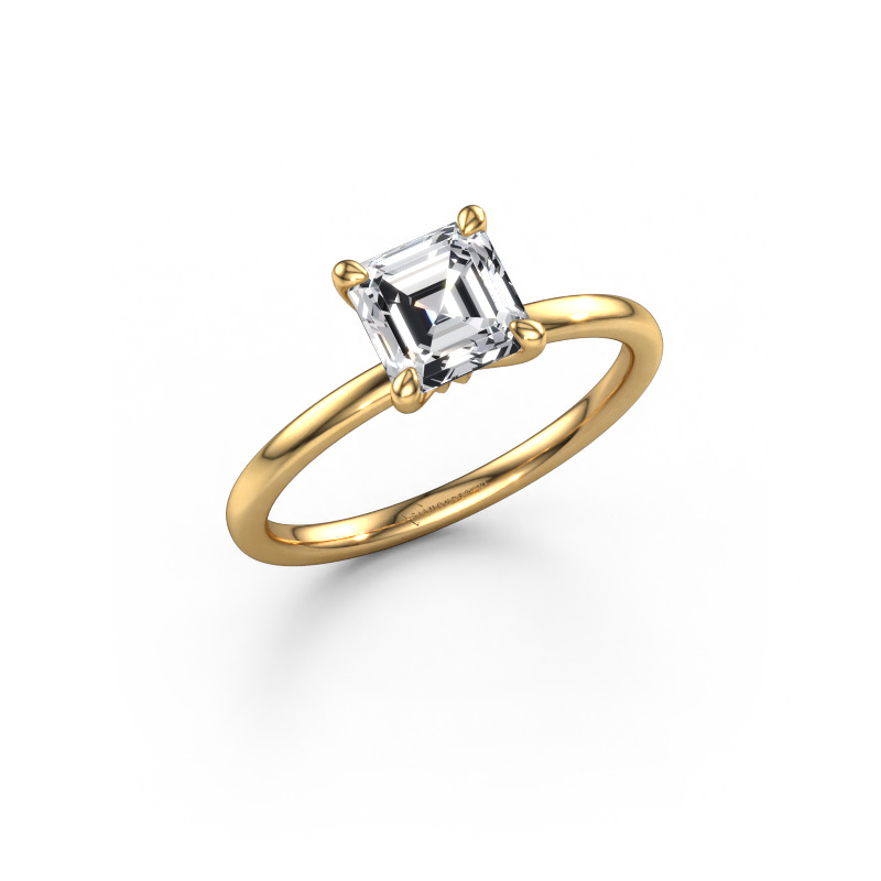Image of Engagement ring Crystal ASSC 1 585 gold Lab grown diamond 1.25 crt