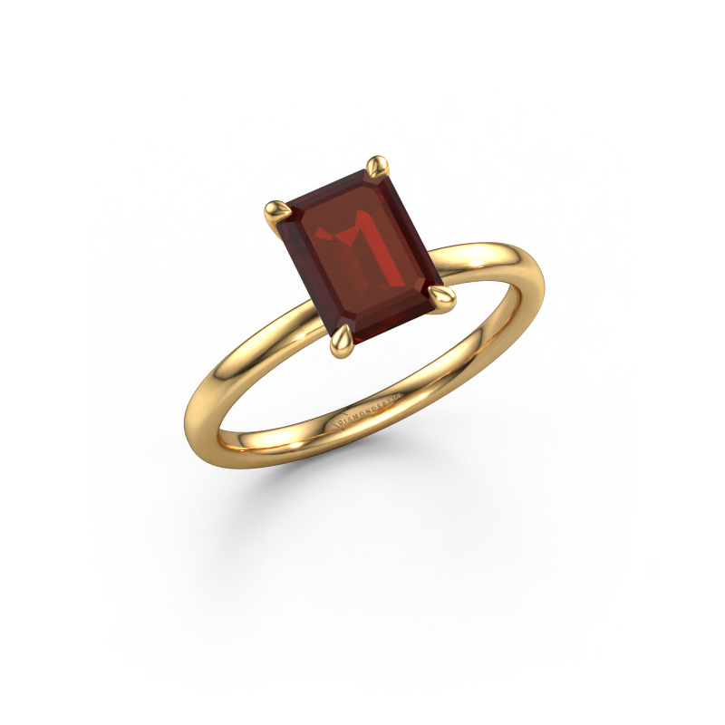 Bild von Verlobungsring Crystal EME 1 585 Gold Granat 8x6 mm