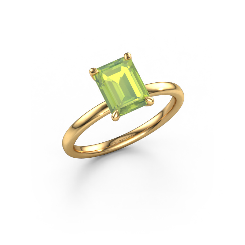 Bild von Verlobungsring Crystal EME 1 585 Gold Peridot 8x6 mm
