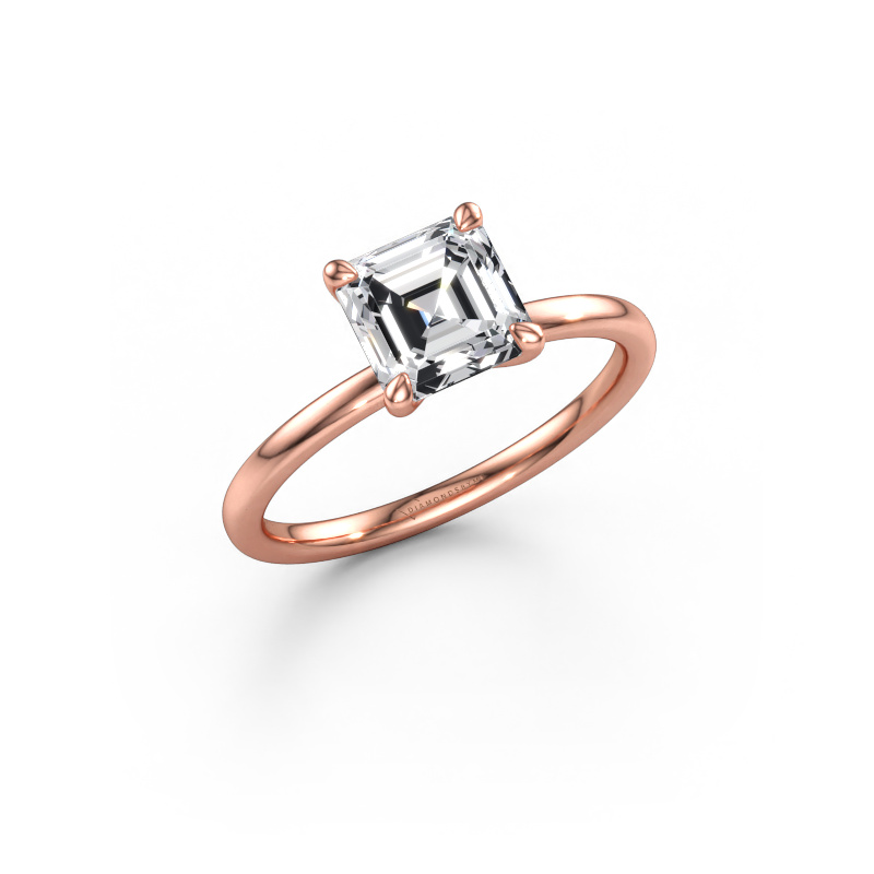 Bild av Förlovningsring Crystal ASSC 1 585 roséguld Labbodlad diamant 1.50 crt