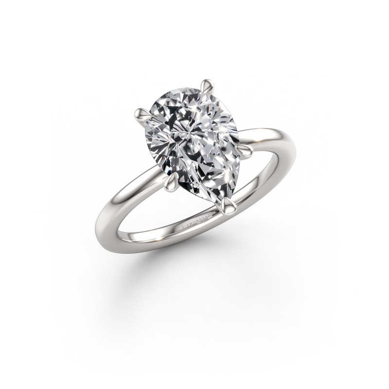 Immagine di Anello di fidanzamento Crystal PER 1 585 oro bianco Diamante lab grown 3.00 crt