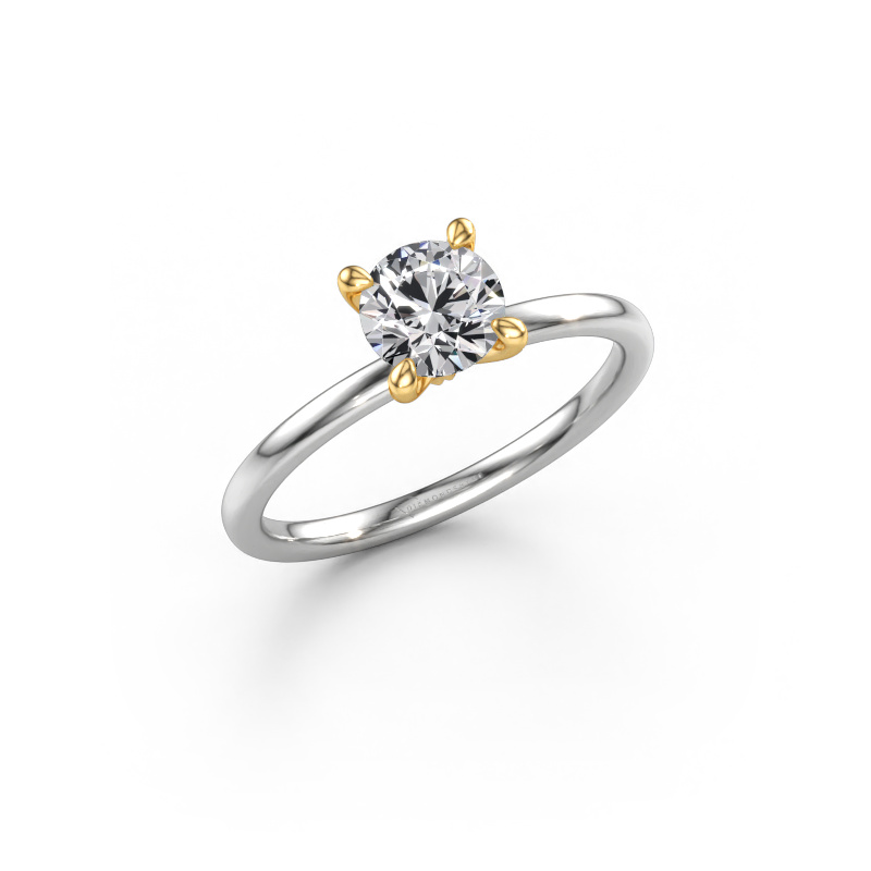 Afbeelding van Verlovingsring Crystal RND 1 585 witgoud Diamant 0.70 crt