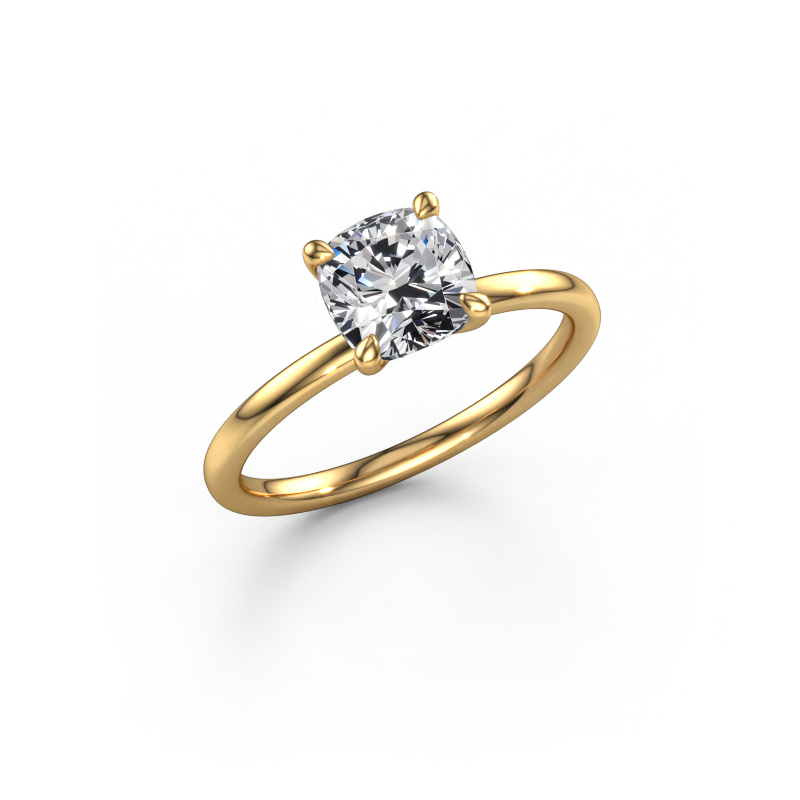Image of Engagement ring Crystal CUS 1 585 gold Diamond 1.50 crt