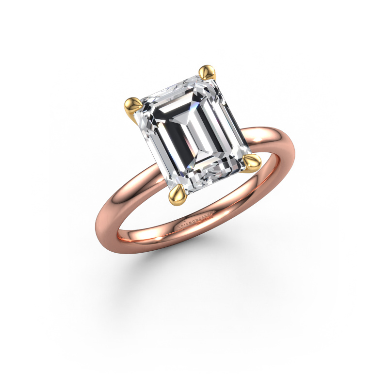 Image de Bague de fiançailles Crystal EME 1 585 or rose Diamant synthétique 3.50 crt