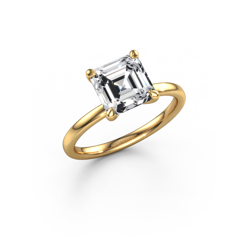 Image of Engagement ring Crystal ASSC 1 585 gold Lab grown diamond 2.50 crt