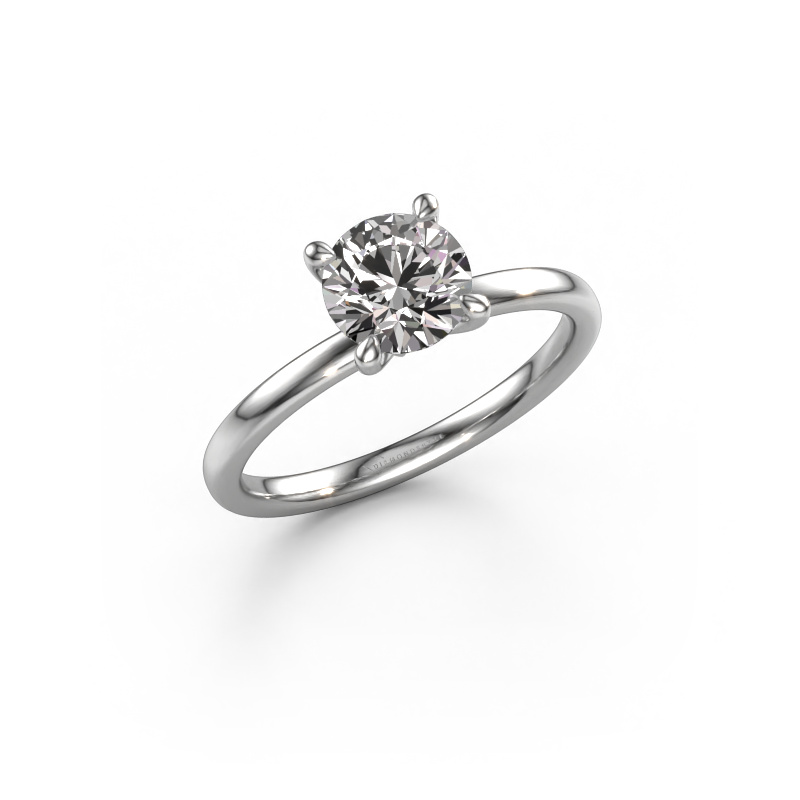Image of Engagement ring Crystal RND 1 950 platinum Diamond 1.00 crt